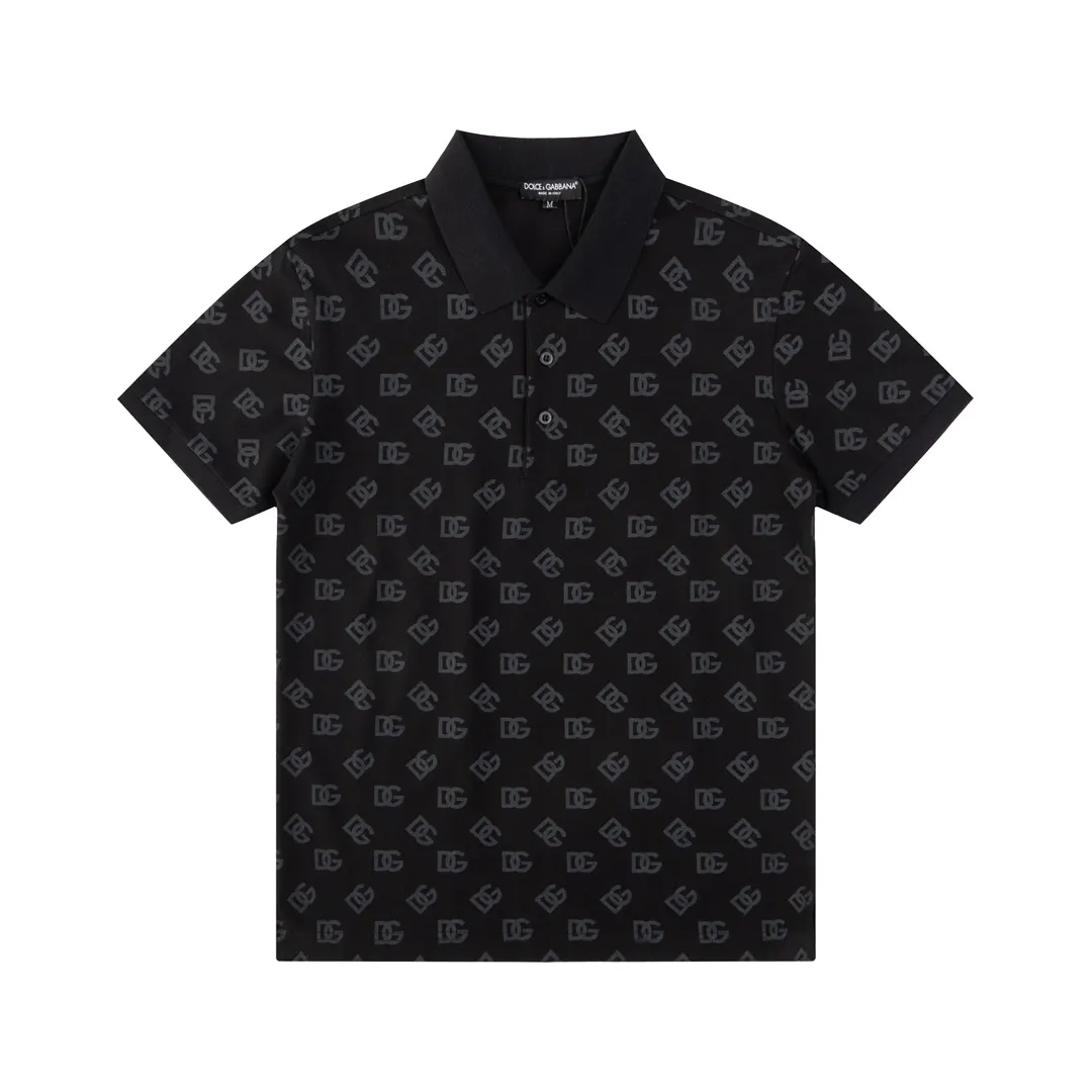 DG/ DG ， New Arrivalpolo Logo ， Retro Same Style T Versatile : Black Size：M-3XL